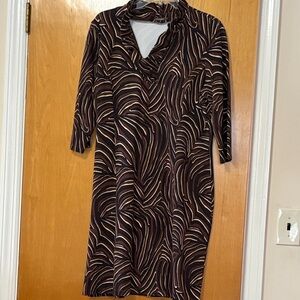 J. McLaughlin Black and Brown Dress